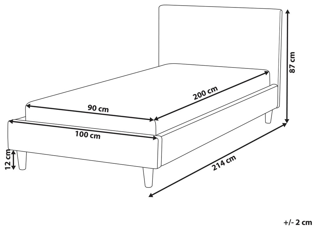 Zamatová posteľ 90 x 200 cm tmavozelená FITOU Beliani