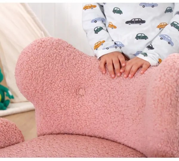 Detské kreslo TOBI ružové