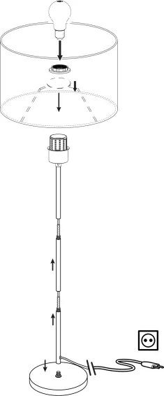 Eglo 95173 - Stojacia lampa MASERLO 1xE27/60W/230V
