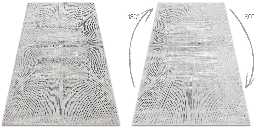 Koberec BLISS Z206AZ256 svetlosivý/sivý - Čiary, moderný, štrukturálny