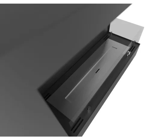 InFire - Rohový BIO krb 45x60 cm 3kW čierna