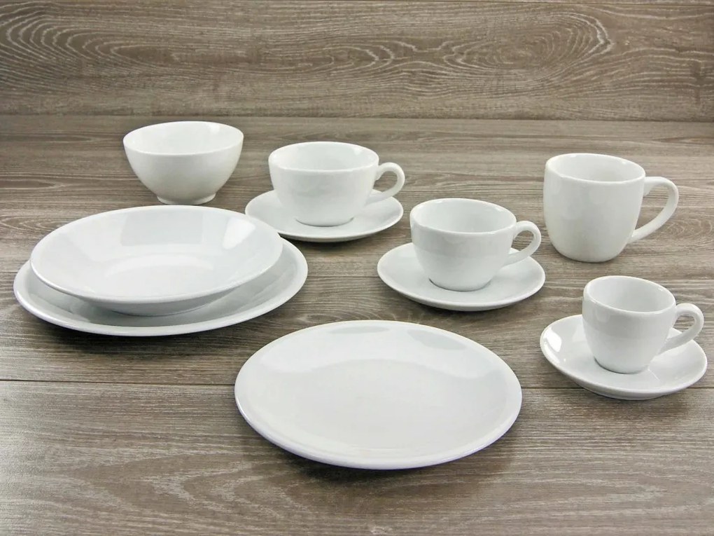 Plytký tanier Bistrot 25 cm, biely