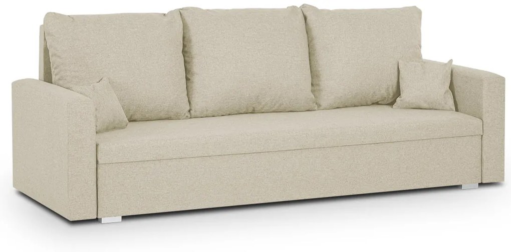 Pohovka pre 3 osoby s funkciou spania MONDI Kremowy