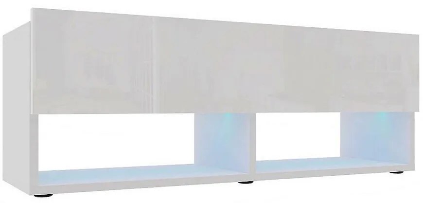 TV stolík Izumi 105 WH biela mat/lesk