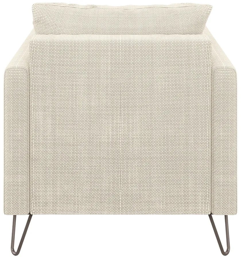 Krémové ženilkové kreslo Freya – Ropez