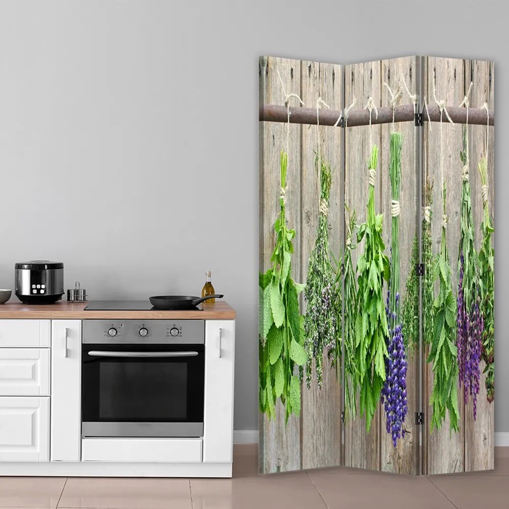 Gario Paraván Sušené bylinky Rozmery: 145 x 170 cm, Prevedenie: Klasický paraván