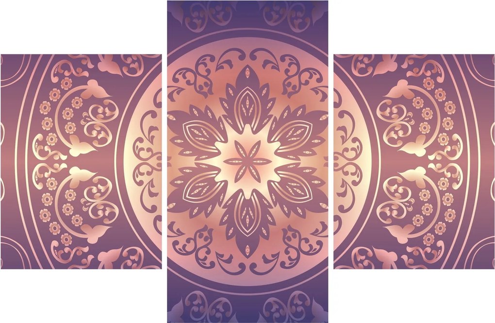 Obraz - Mandala na fialovom gradiente (90x60 cm)