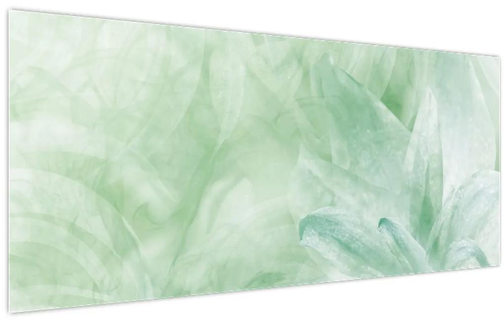 Obraz - Zelený kvet (120x50 cm)