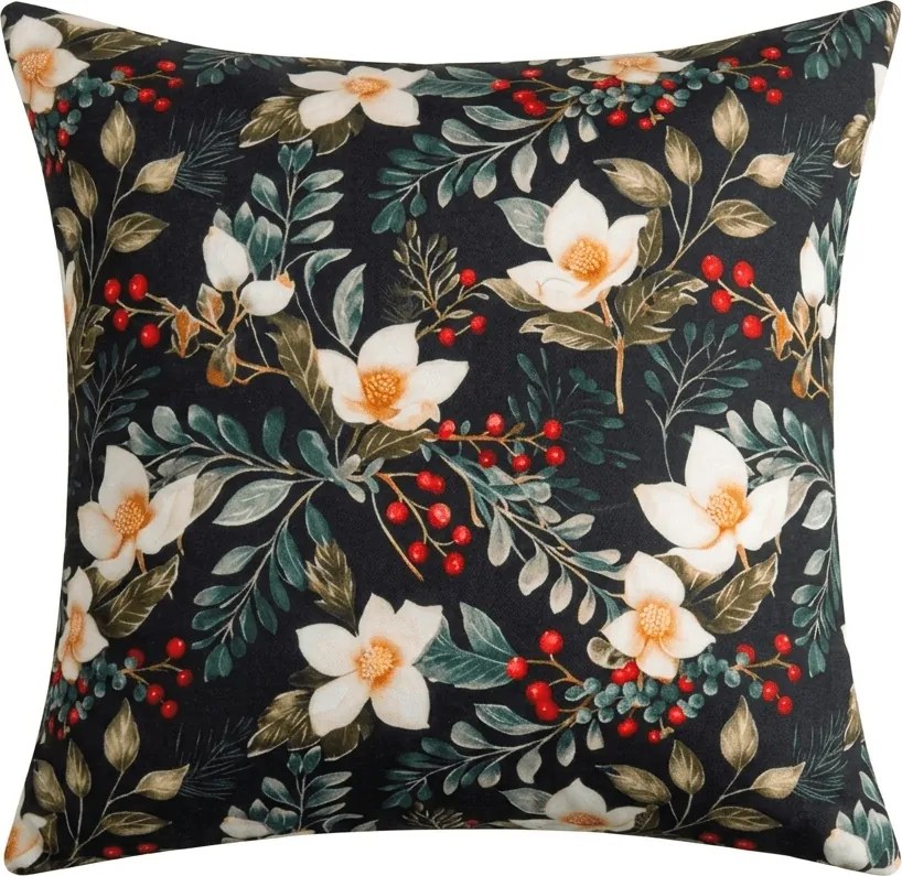 Obliečka na vankúš z mikrovlákna WINTER MAGNOLIA 45x45 cm, farebný