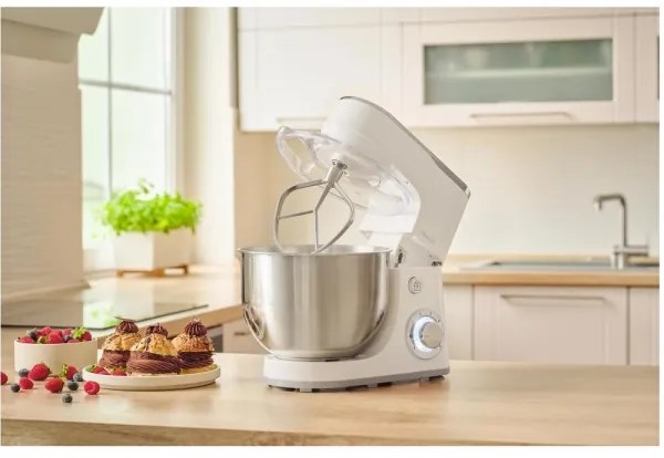 Sencor - Kuchynský robot s nerezovou misou 1300 W/230 V biely