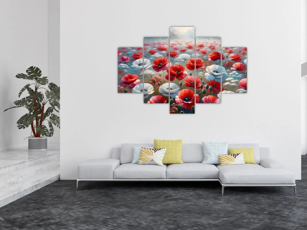 Obraz - Pole vlčích makov (150x105 cm)