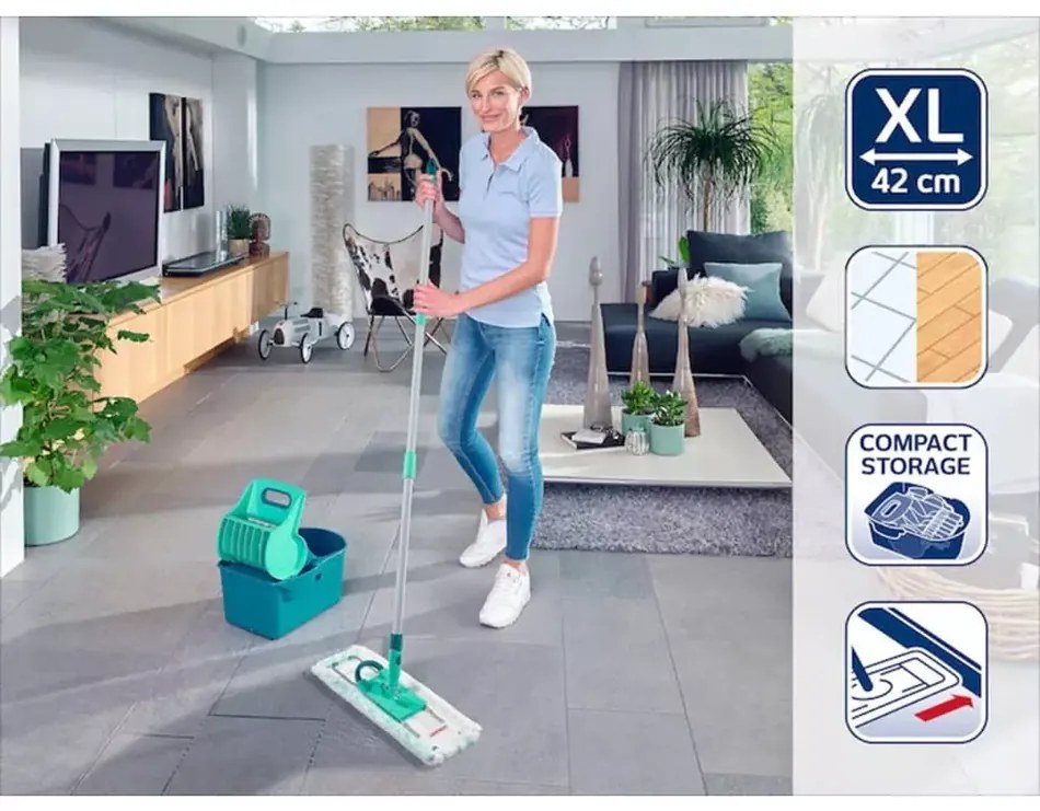 Leifheit Profi upratovacia sada vedro Compact a mop