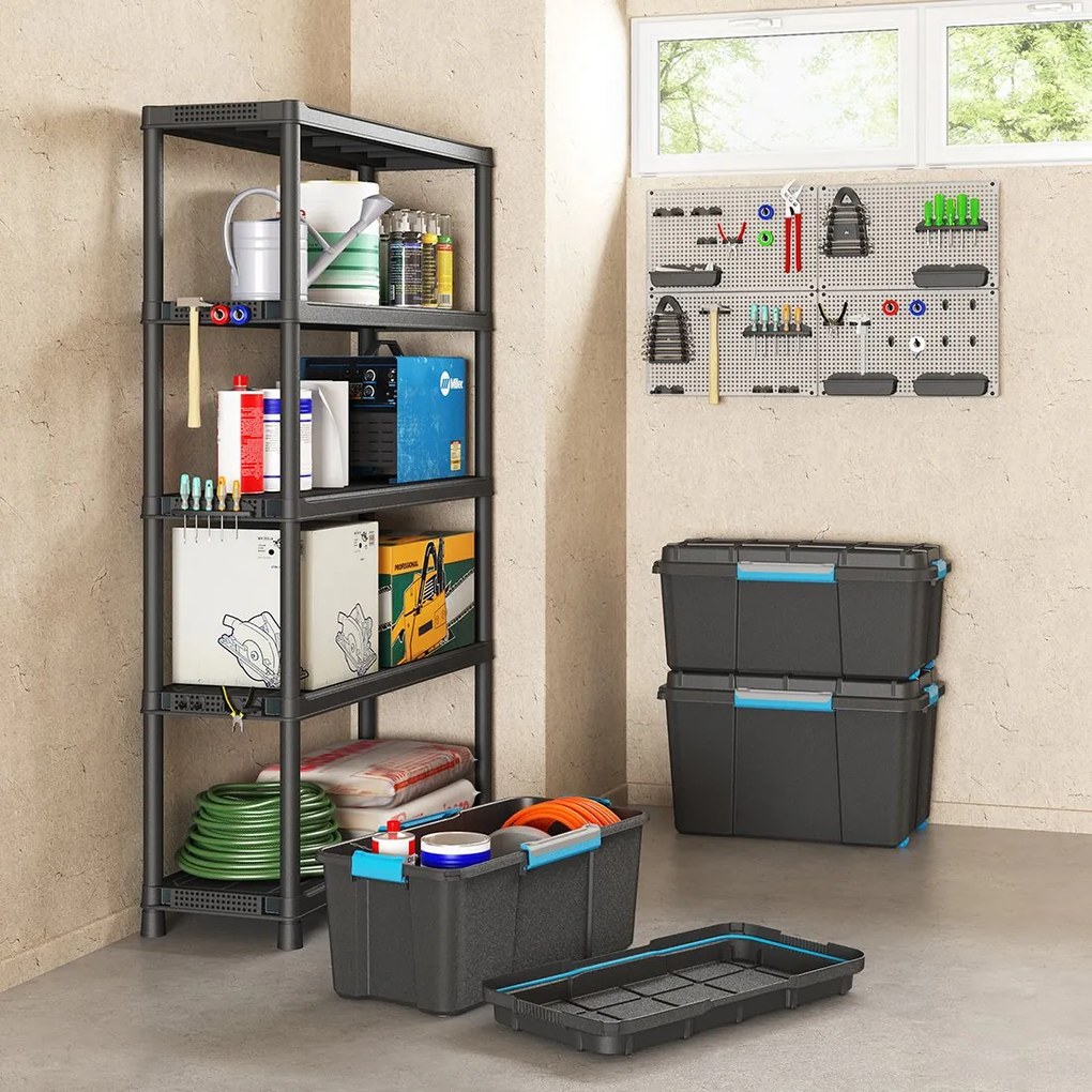 Úložný box z recyklovaného plastu s vekom, Scuba L - 74 l, 35x78x39,5 cm