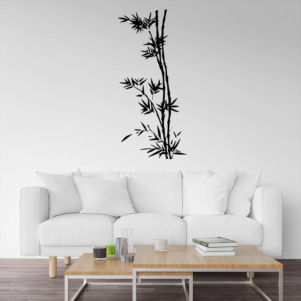 Veselá Stena Samolepka Bambus Farba: modrá, Veľkosť: 30 x 65 cm