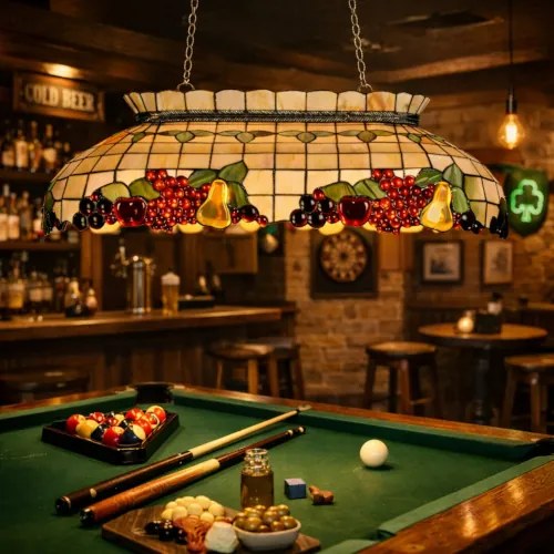 Luster do jedálne vitráž Tiffany lampa nad stôl FRUITS 3D 94*41*115