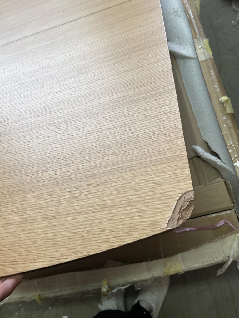 AKCIA Jedálenský stôl VITRO II s doskou v dekore dub 120(160)x80, rozkladací II. akosť