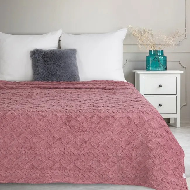 Deka D91 pletená pudrová