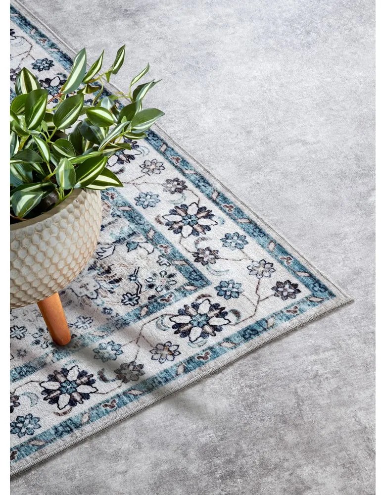 Svetlomodrý koberec 160x230 cm Saveh Cream Blue – Elle Decoration
