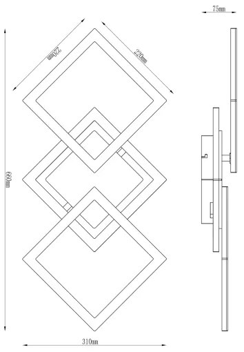 Globo 67280-30 - LED Prisadený luster KERRY LED/30W/230V
