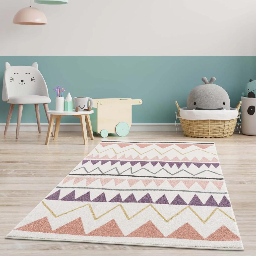 Dekorstudio Farebný koberec do detskej izby ANIME - trojuholníky 9382 Rozmer koberca: 120x160cm