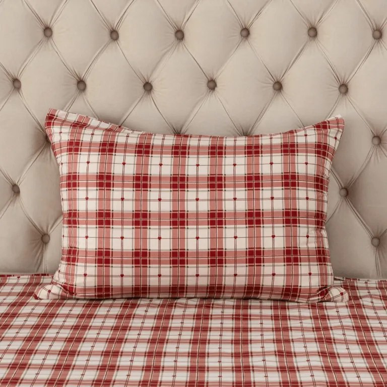 Obliečka na vankúš z mikrovlákna TARTAN HEART 50x70 cm, farebná