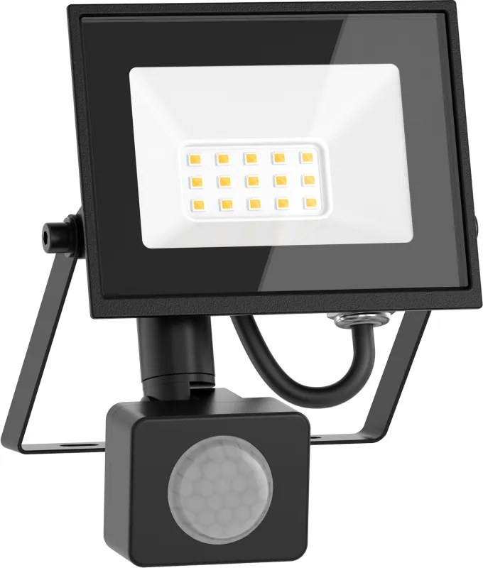 Mexen Luxpro+ LED reflektor s pohybovým senzorom, 10W, studená - 6500K, 1100 lm, čierna - L236-010-65-70