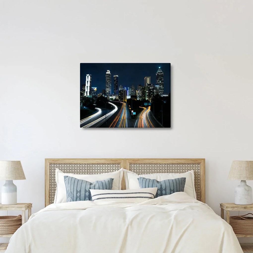 Obraz nočnej metropoly (70x50 cm)