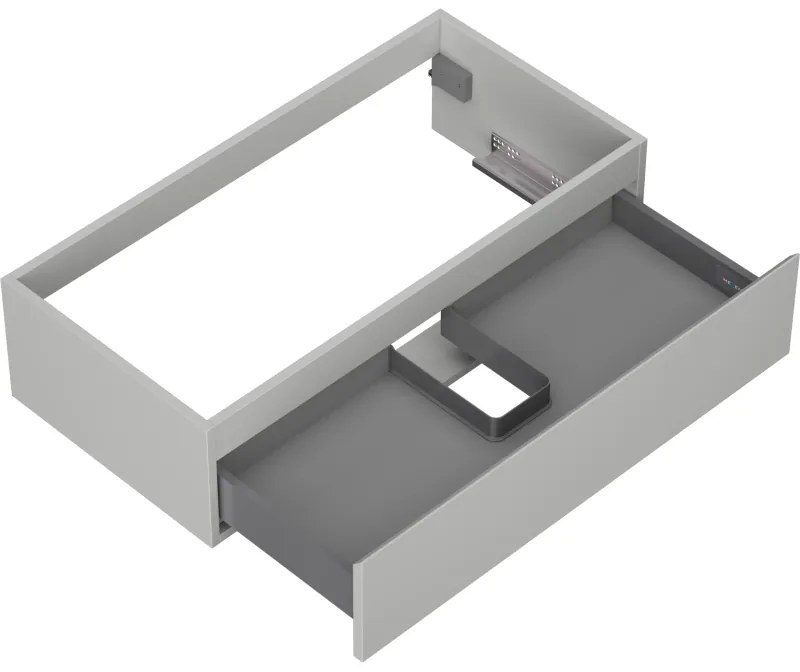 Mexen Orio, kúpeľňová skrinka 90 cm, 1 zásuvka, sivá matná, 91A10-09023-1-BF62