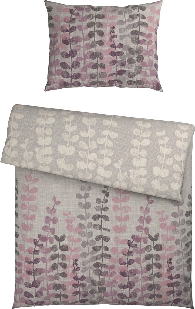 XXXLutz POSTEĽNÁ BIELIZEŇ, flanel, hnedofialová, 140/200 cm Esposa - Obliečky & plachty - 005031037801