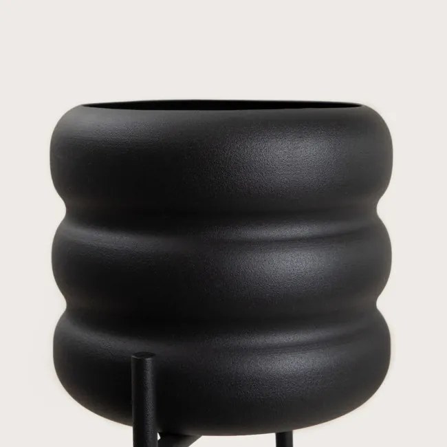 Stojan na kvety BUUBLE s kvetináčmi, čierny 771095