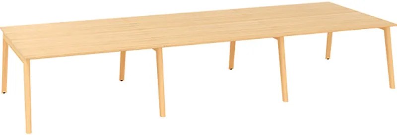 Kancelársky pracovný stôl ROOT, 4200 x 1600 mm, dub