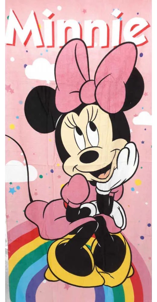 Detská osuška MINNIE MOUSE ružová 70X140cm Setino Tiahome