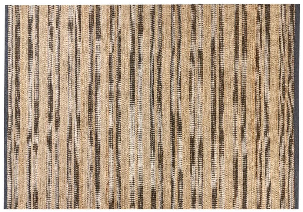 Jutový koberec 160 x 230 cm béžová/sivá BUDHO Beliani