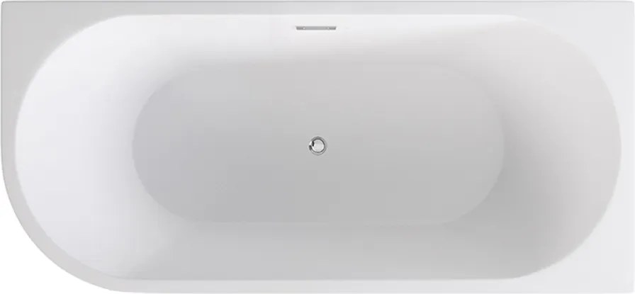 Besco Akrylátová voľne stojaca rohová vaňa Zoya BW Matt 150x75 (170x80) biela/čierna BESCO-Typ výpuste: Click-Clack s prepadom, chróm, BESCO-Rozmery:…