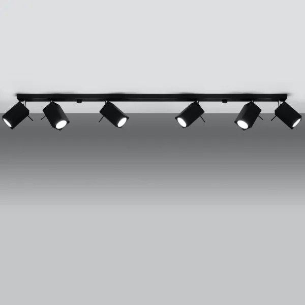 Sollux SL.0460 - Bodové svietidlo MERIDA 6xGU10/40W/230V čierna