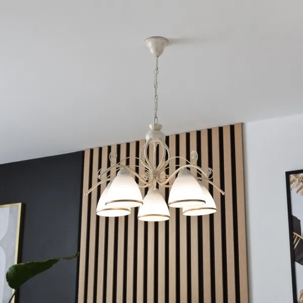 Luster na reťazi RETRO II 5xE27/60W/230V