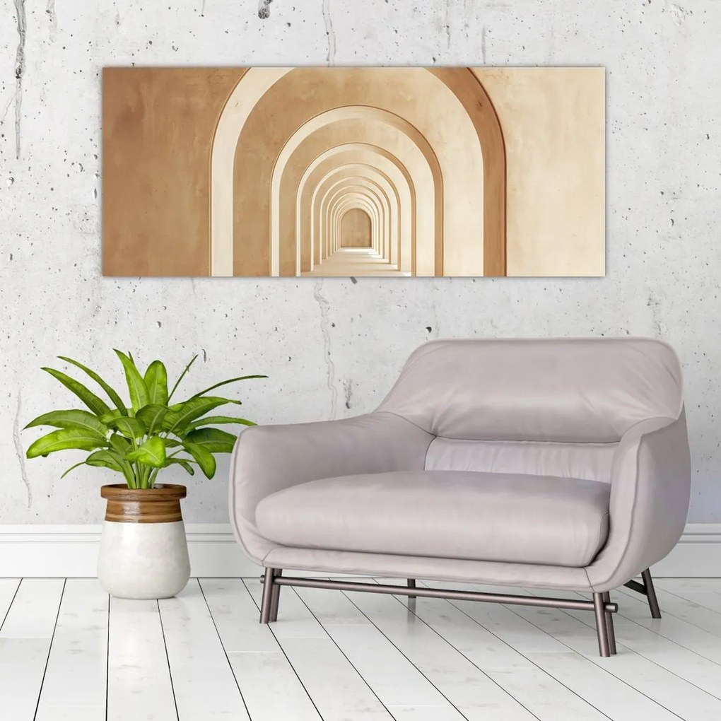 Obraz - Béžový priechod (120x50 cm)