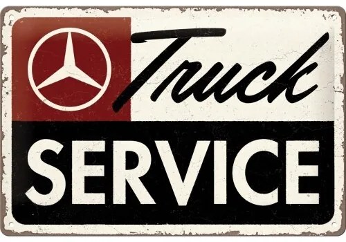 Plechová ceduľa Daimler Truck - Service, (20 x 30 cm)