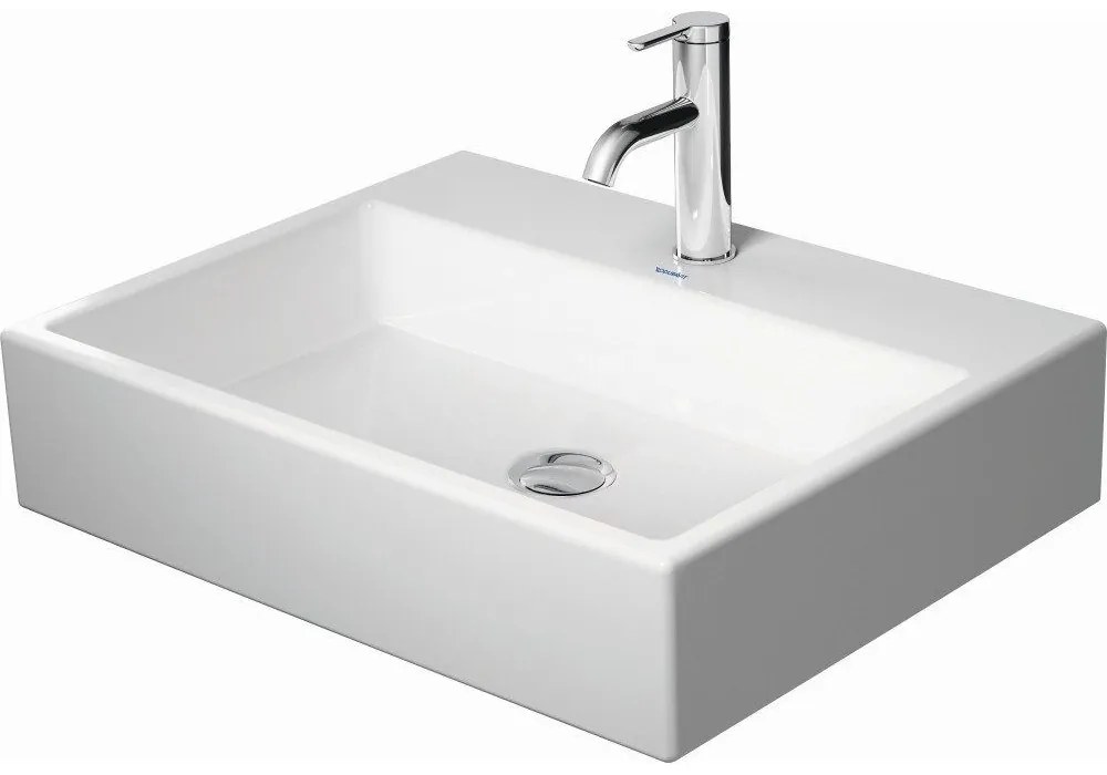 DURAVIT Vero Air obdĺžniková umývadlová misa s otvorom, bez prepadu, 600 x 470 mm, biela, 2352600041