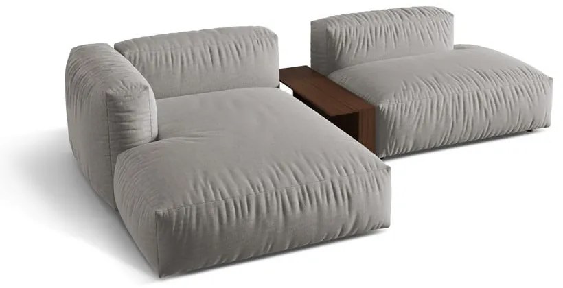 Svetlosivá modulárna rohová pohovka (ľavý roh) Martina – Micadoni Home