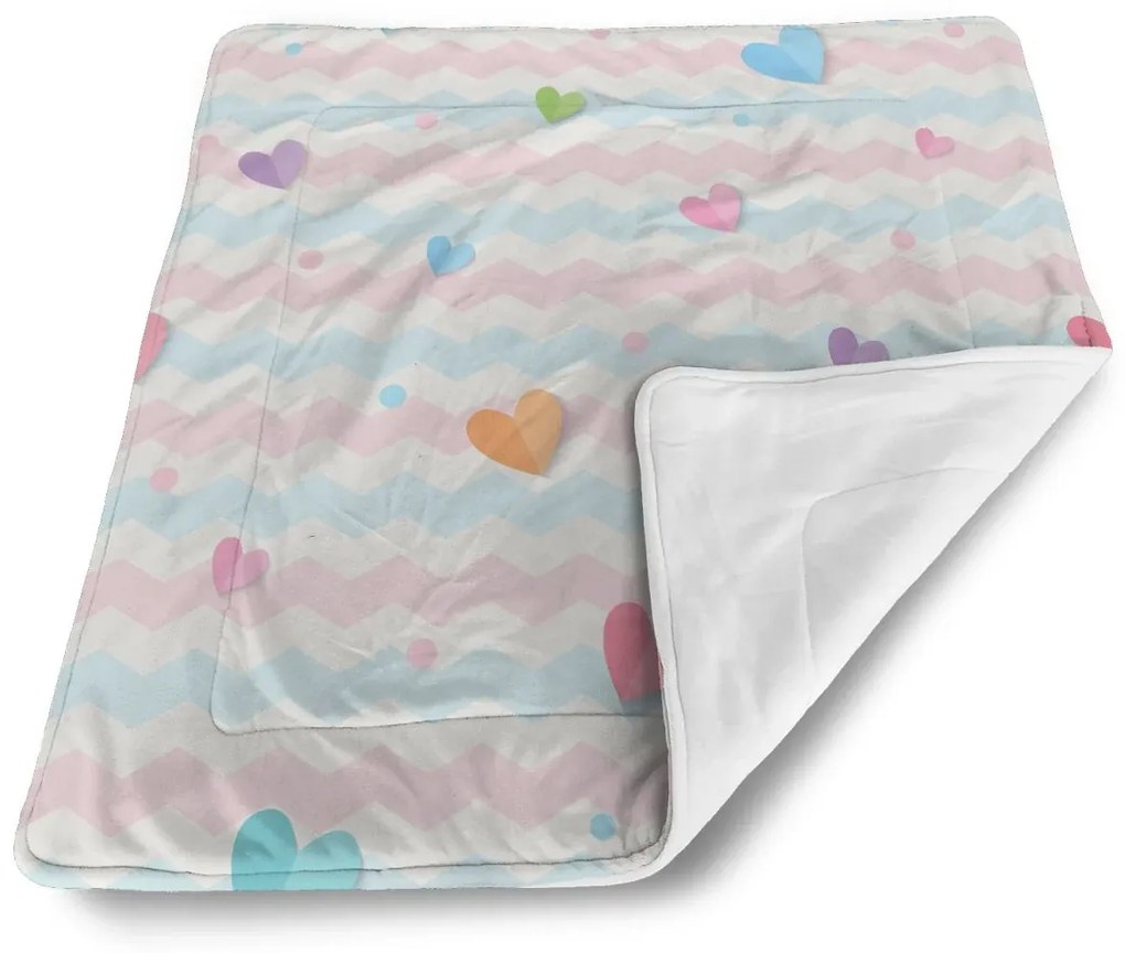 Sablio Deka pre bábätko Farebné srdiečka - 90x120 cm