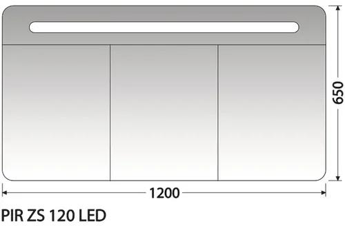 Zrkadlová skrinka Intedoor PIR ZS 120 LED 01