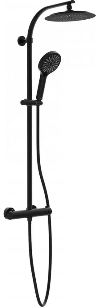 Schütte 60076 - Sprchová sada s termostatickou batériou MADURA FRESH čierna