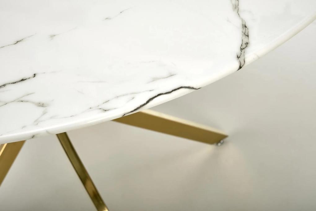 Moderný jedálenský stôl Hema1972, biely mramor