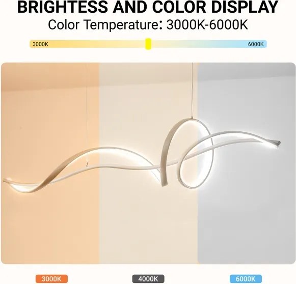 BRILAGI - stmievateľný LED závesný luster na lanku SIGNATURE LED/55W/230V 120x23 cm béžový + diaľkový ovládač