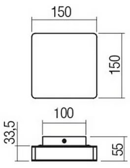 Redo 01-2384 - LED nástenné svietidlo TABLET LED/11W/230V 3000K CRI 90 čierne