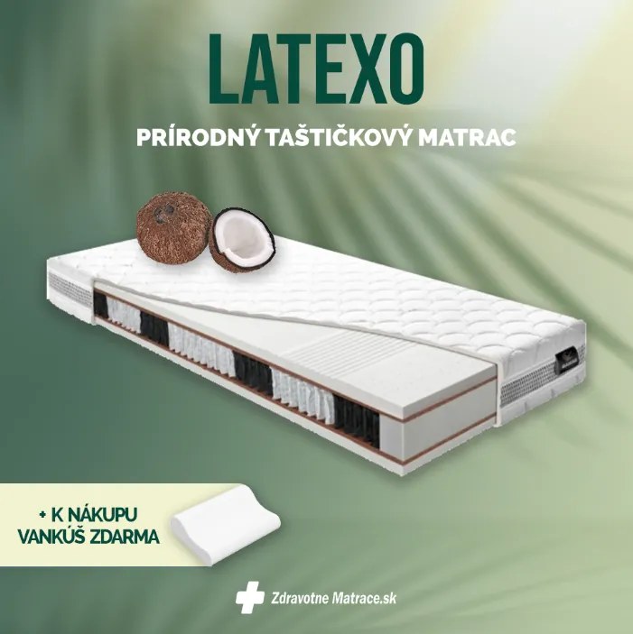BENAB LATEXO prírodný taštičkový matrac 180x200 cm Prací poťah Medicott Silver 3D