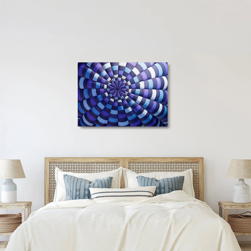 Sklenený obraz štruktúry lietajúceho balóna (70x50 cm)