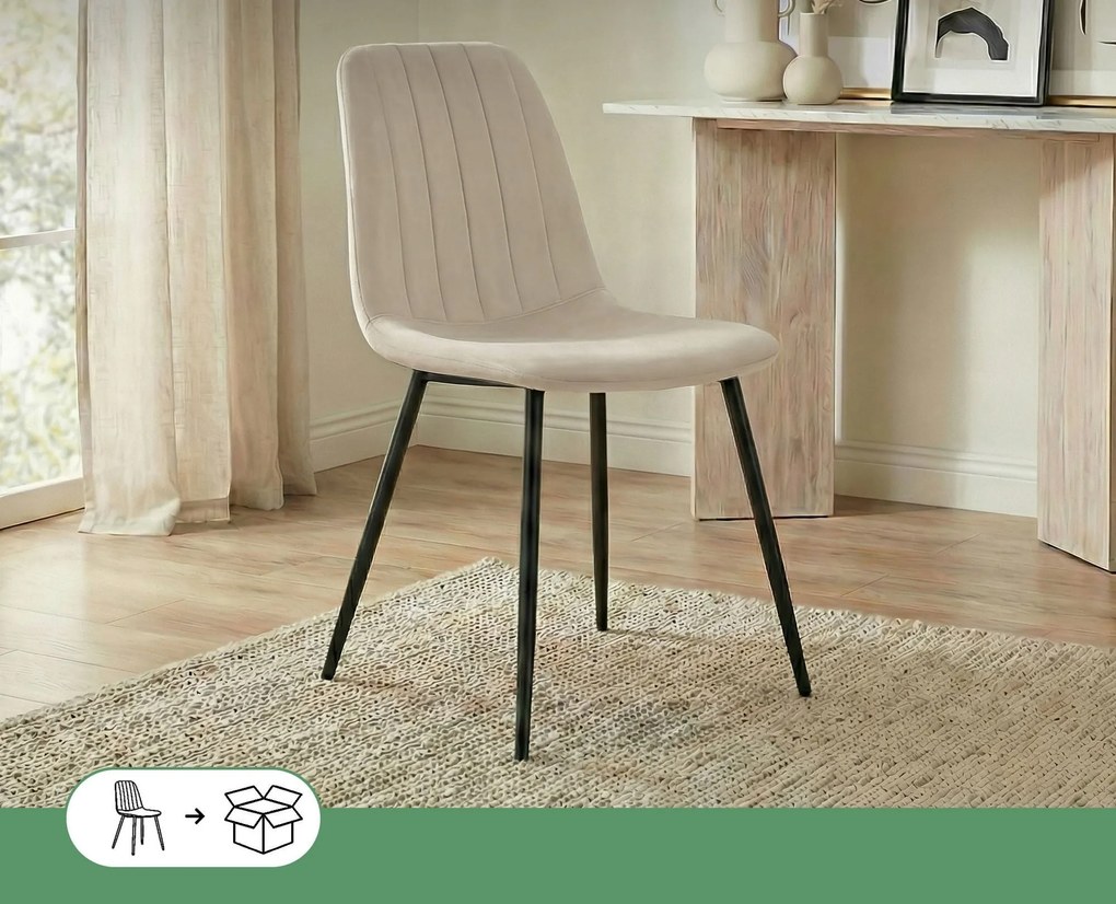 Čalouněná jídelní židle Lumo béžová