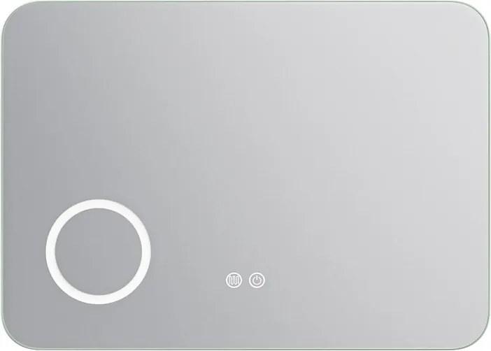 Erga Myra, LED zrkadlo 70x50 cm s kozmetickým zrkadlom 3x zväčšenie, 2662 lm, 3 farby svetla, zadné osvetlenie, ERG-V01-MYRA-7050-00